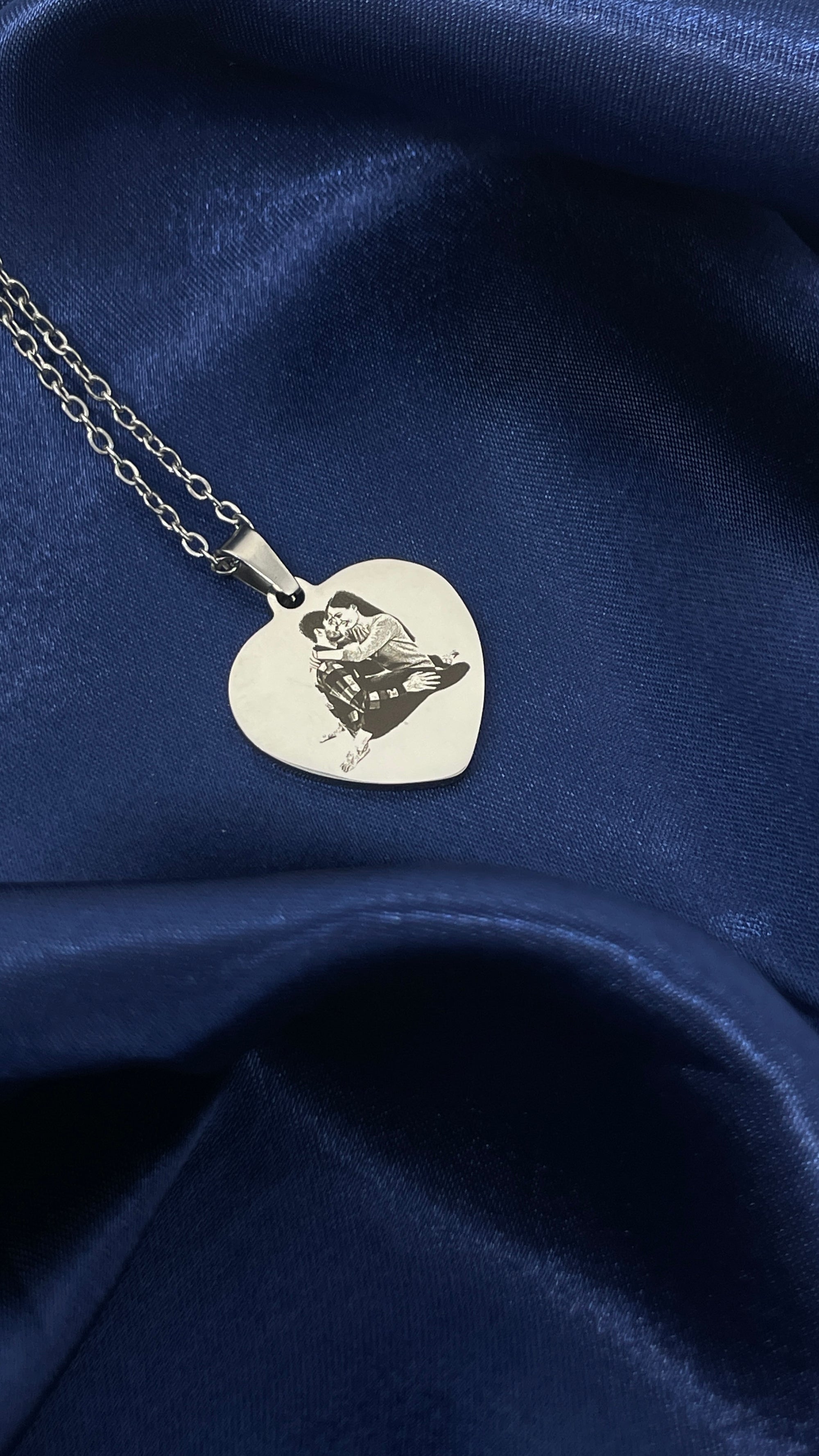 Collana "Cuore con foto incisa"