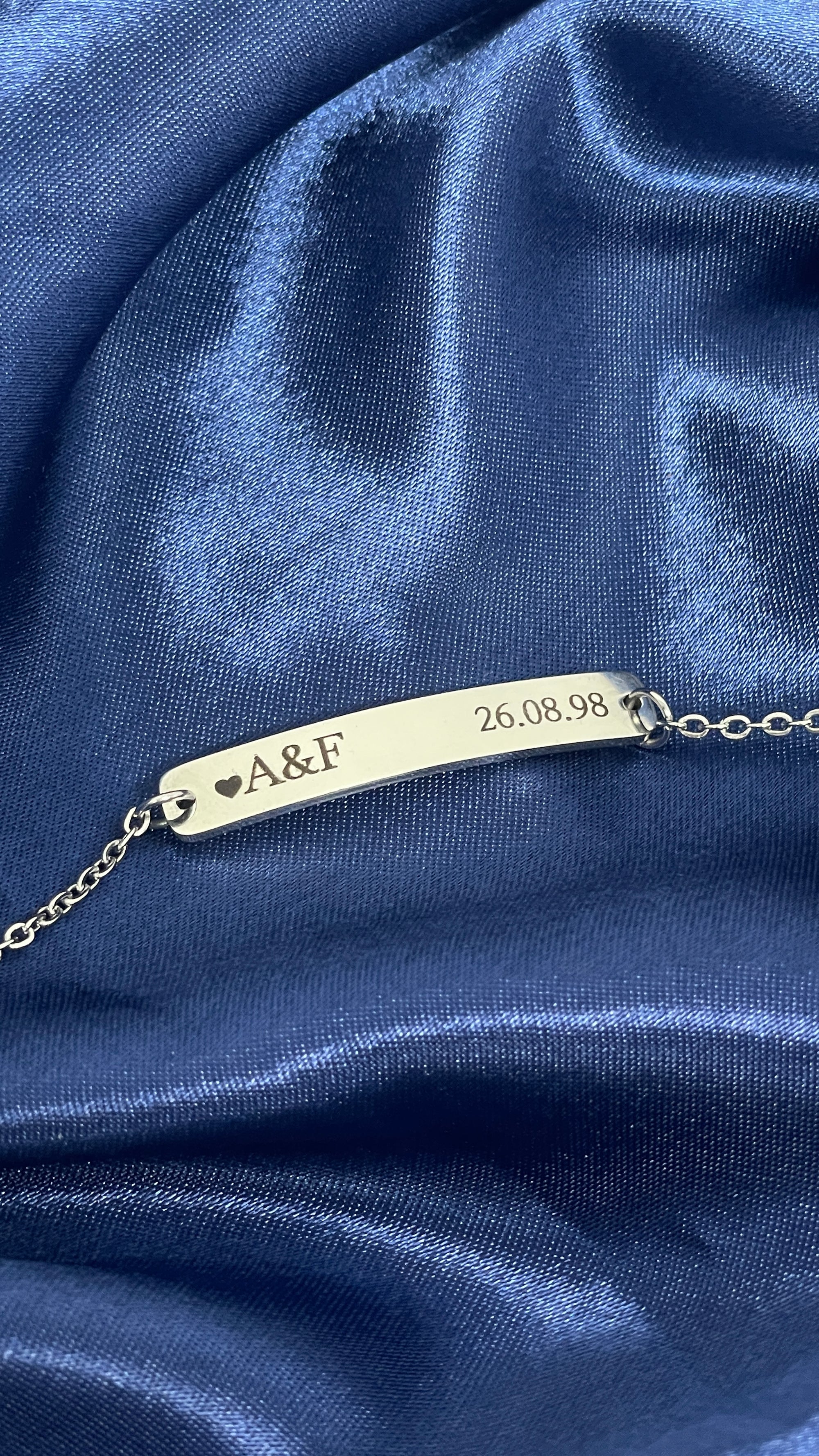 Bracciale "Iniziali e data"