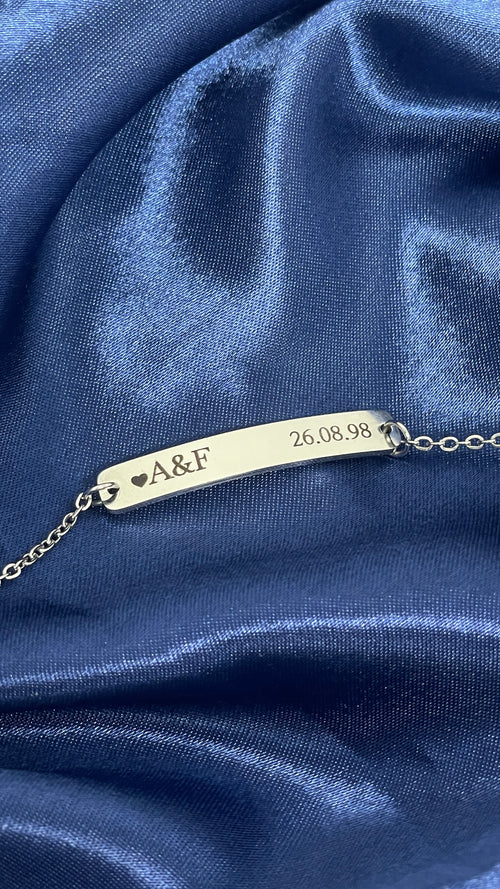 Bracciale "Iniziali e data"