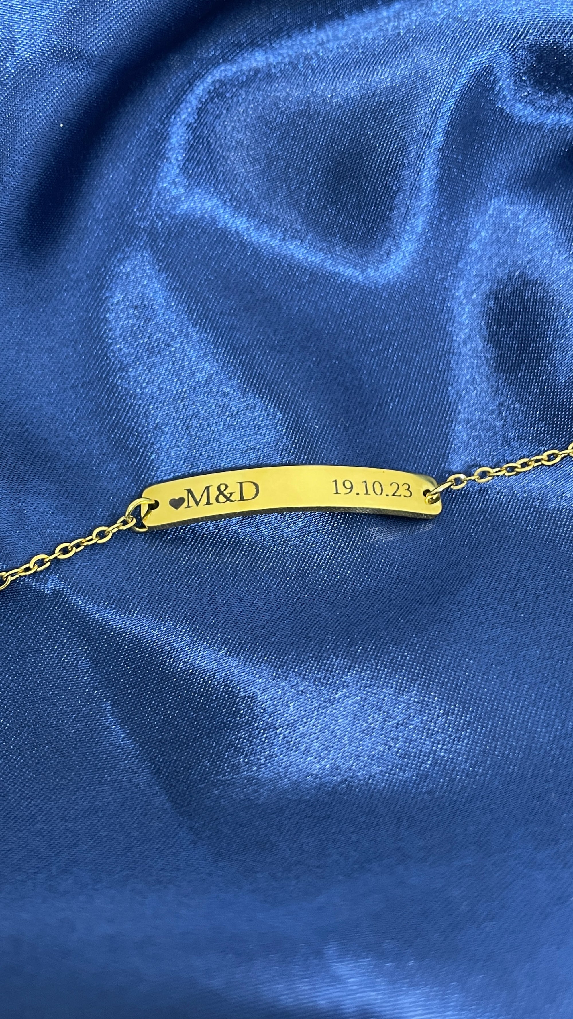 Bracciale "Iniziali e data"